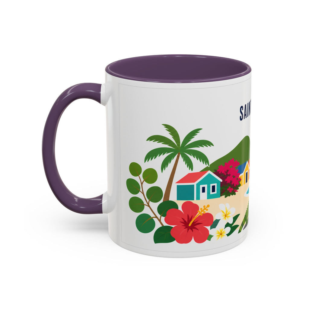 Saint Martin Coffee Mug | Travel Souvenir Accent Mug | Country Gift Ceramic Cup 11oz 15oz