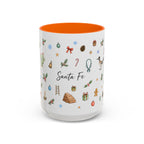 Santa Fe Christmas Mug | Watercolor City Souvenir | Ceramic Coffee Cup (11oz 15oz)