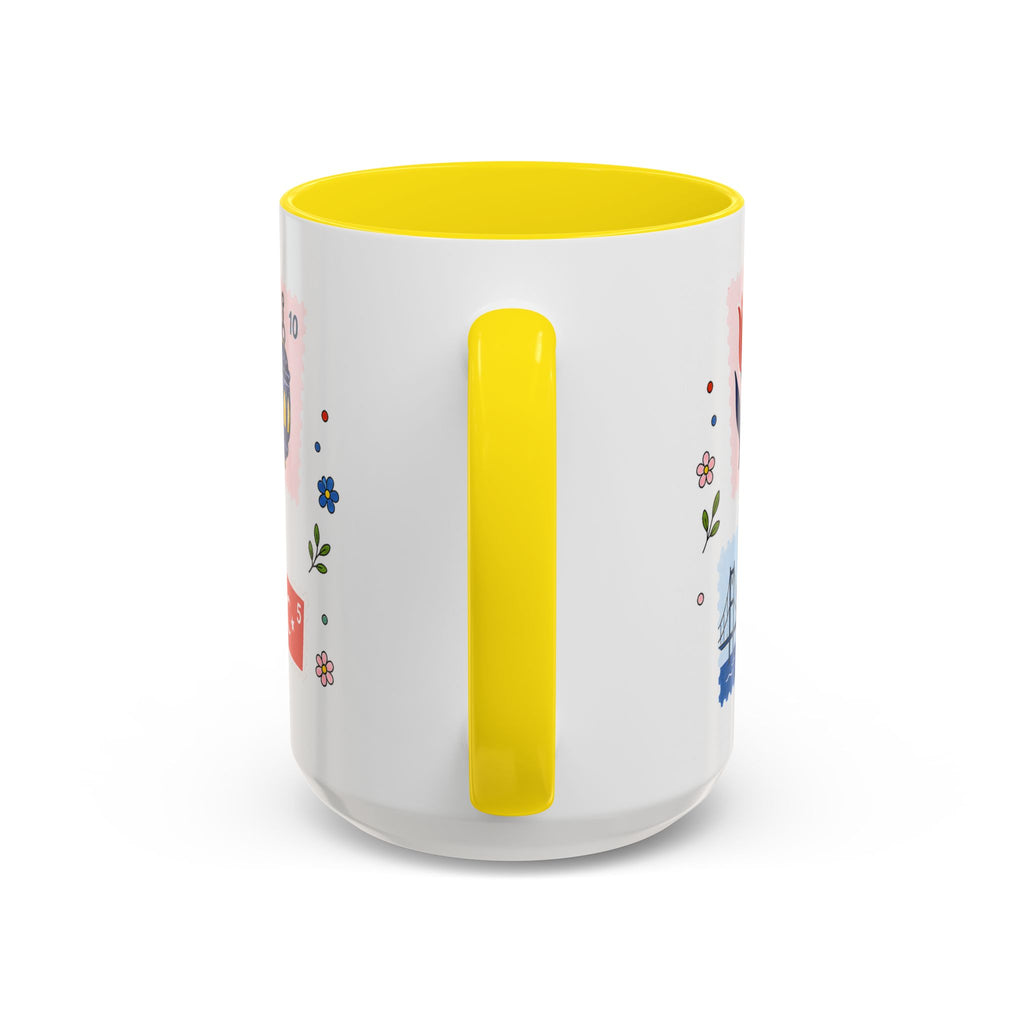 Istanbul Coffee Mug | Postage Stamp Collage Mug | Travel Souvenir Accent Cup 11oz 15oz