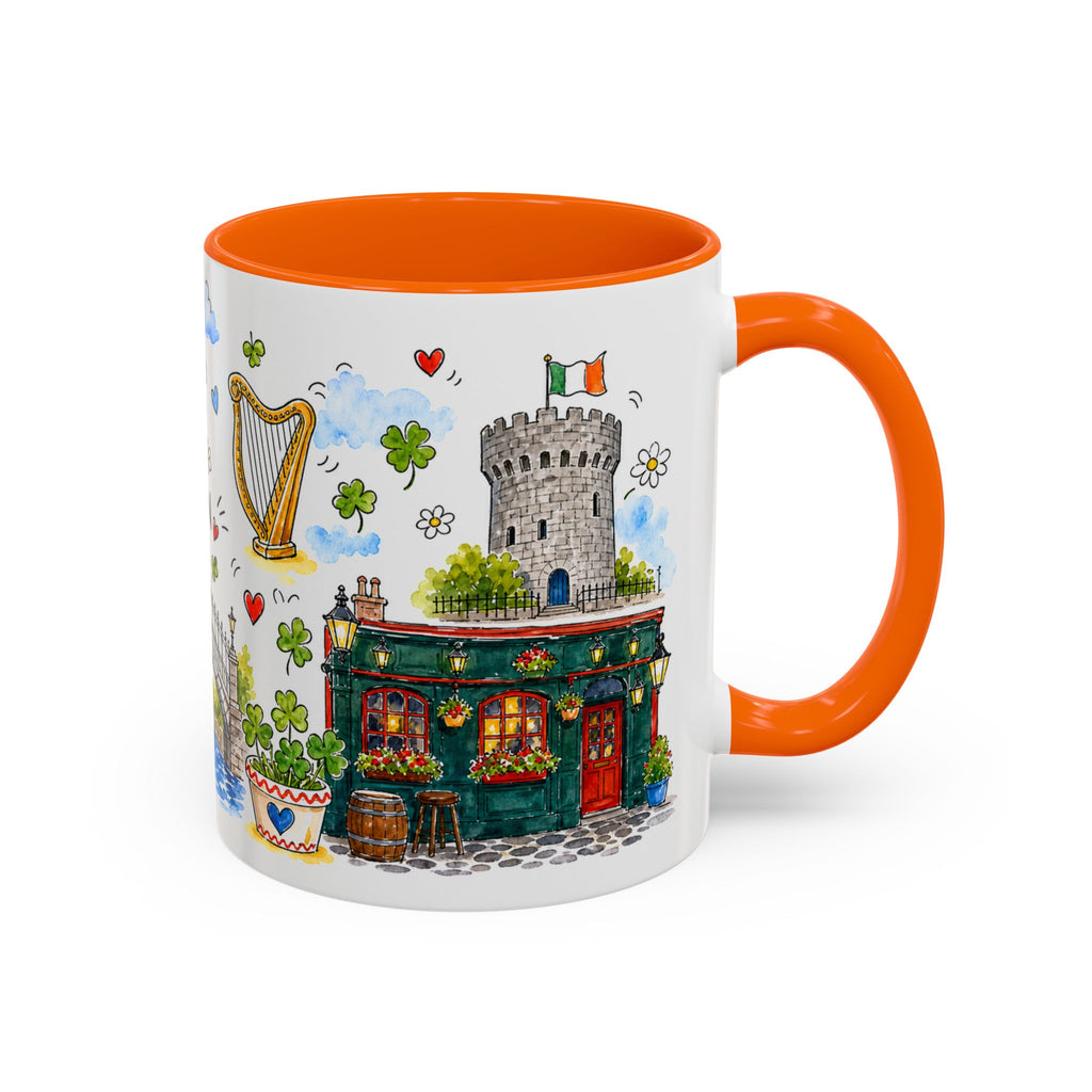 Dublin Travel Mug | European City Souvenir Accent Coffee Mug | 11oz 15oz Ceramic Cup