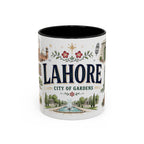 Lahore Coffee Mug | Pakistan Souvenir Travel Gift | Accent Color Ceramic 11oz 15oz