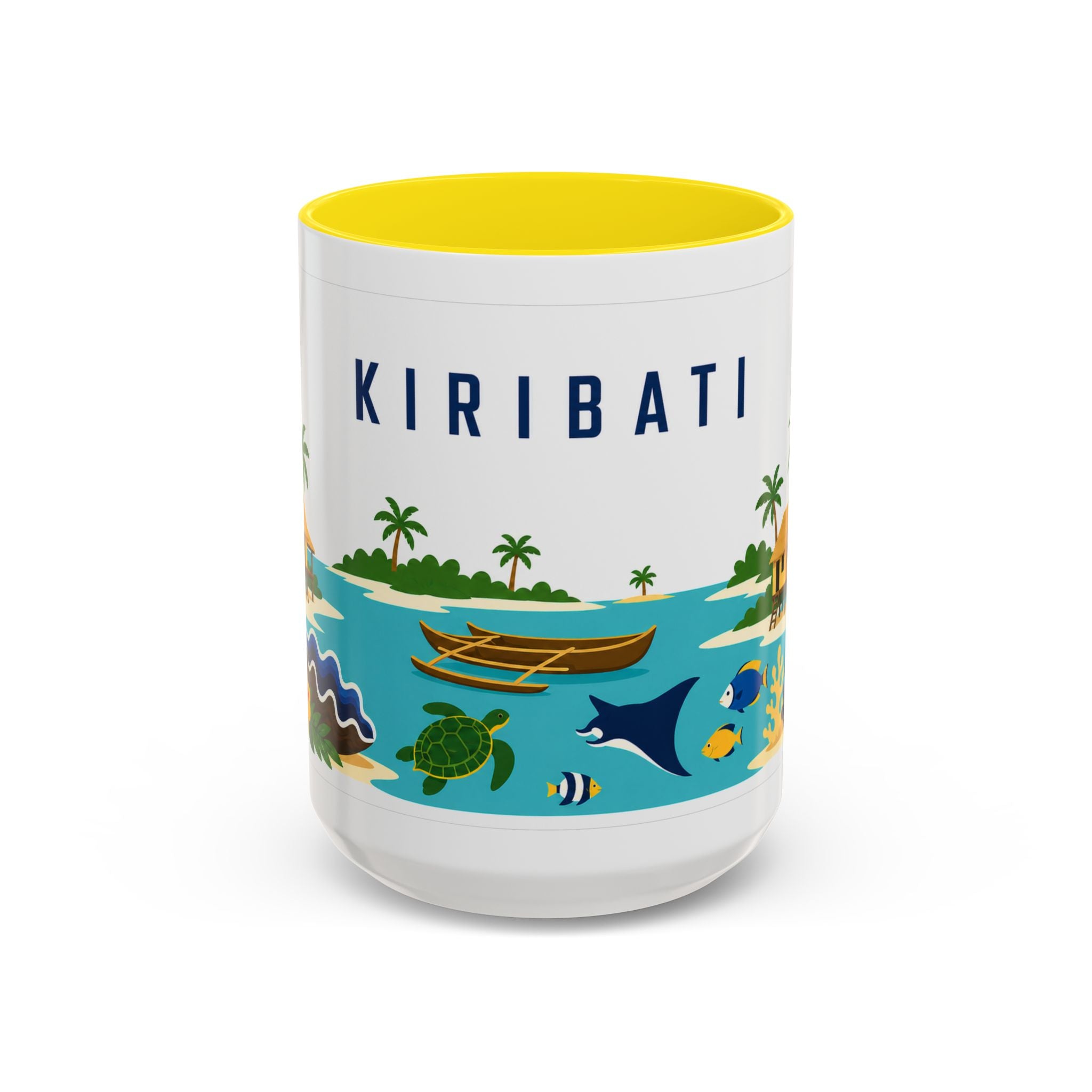 Kiribati Coffee Mug | Travel Souvenir Accent Mug | Country Gift Ceramic Cup 11oz 15oz