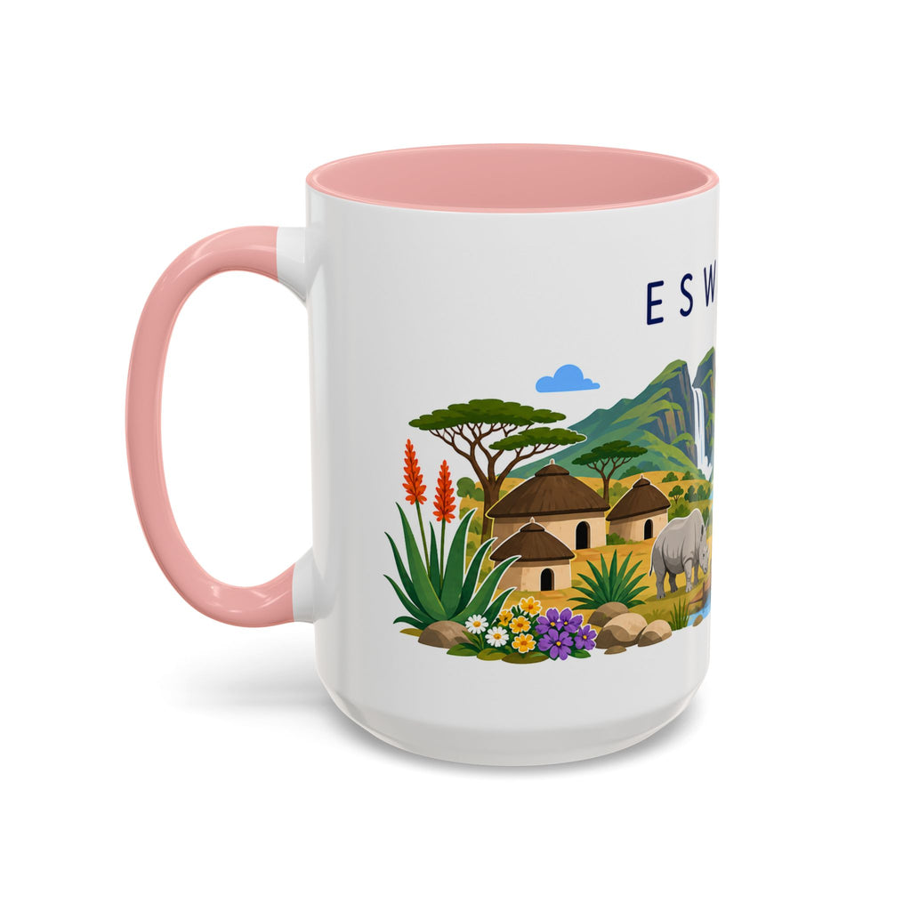 Eswatini Coffee Mug | Travel Souvenir Accent Mug | Country Gift Ceramic Cup 11oz 15oz