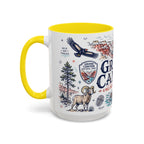 Grand Canyon National Park Coffee Mug | Hiking Camping Nature Gift | Accent Color Ceramic 11oz 15oz