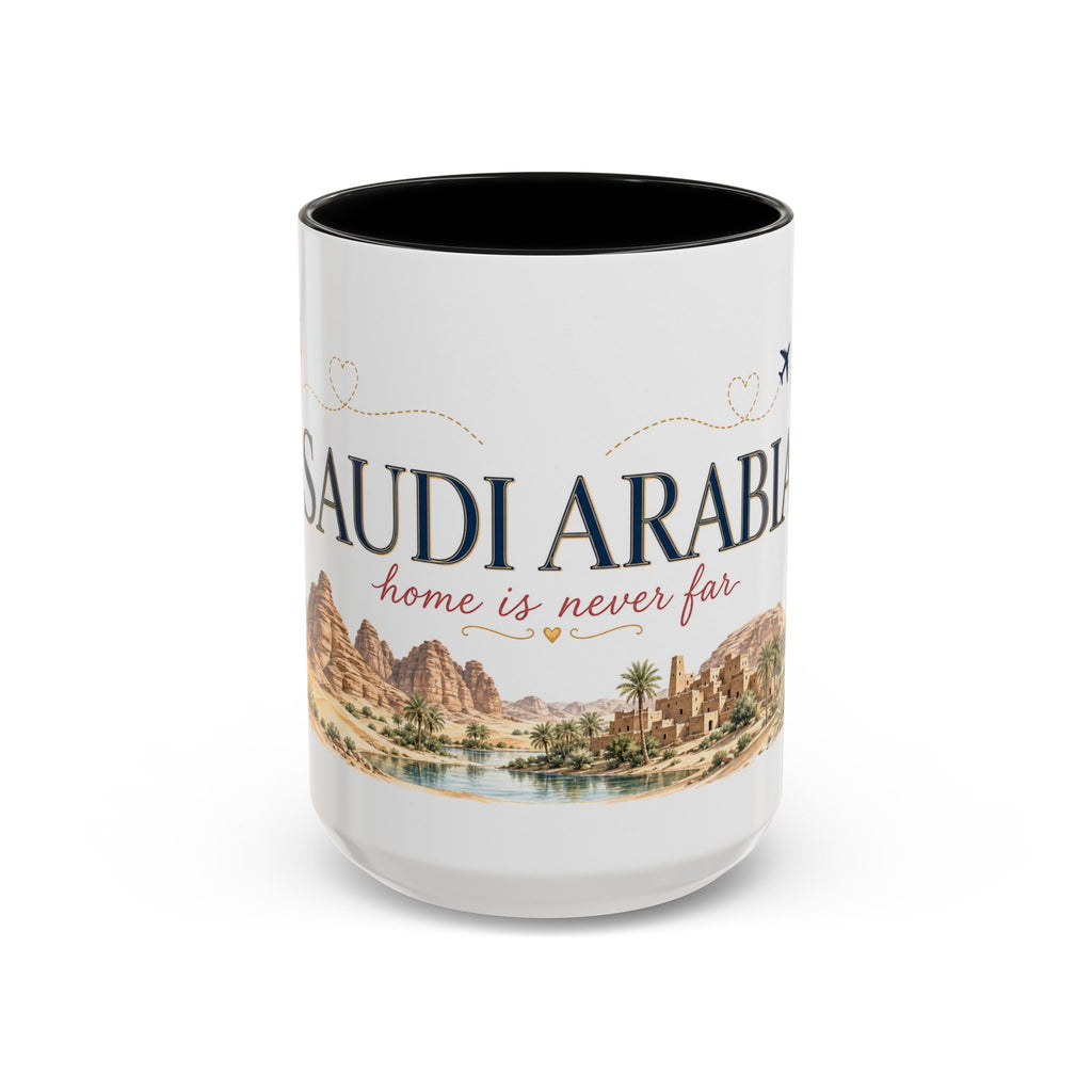 Saudi Arabia Home Country Mug | Moving Away Gift | Long Distance Friendship | 11 oz 15 oz Accent Mug