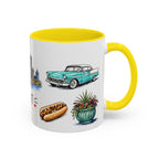 Detroit Illustrated Travel Mug | City Souvenir Accent Coffee Mug | 11oz 15oz Ceramic Cup