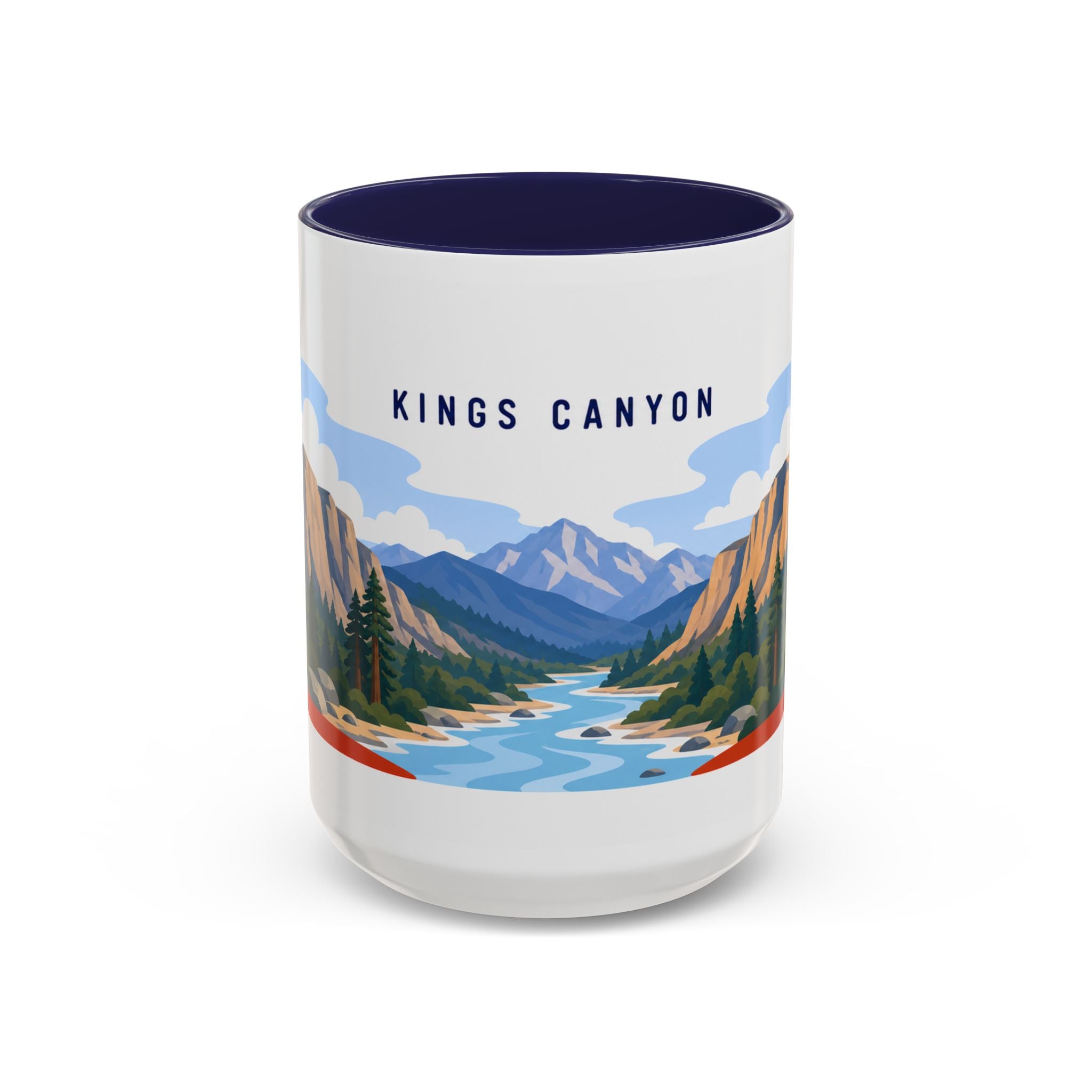 Kings Canyon National Park Coffee Mug | Solid Color Block Park Souvenir | 11oz 15oz Accent Mug