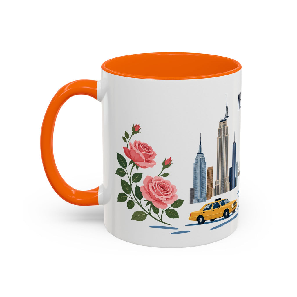 New York Coffee Mug | United States Travel Souvenir | Porcelain Decal City Gift | 11oz 15oz Accent Mug