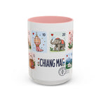 Chiang Mai Coffee Mug | Postage Stamp Collage Mug | Travel Souvenir Accent Cup 11oz 15oz