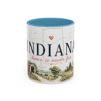 Indiana State Mug | Moving Away, Long Distance Friendship Gift | Botanical Map Accent Cup