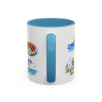 Virginia Beach Illustrated Travel Mug | City Souvenir Accent Coffee Mug | 11oz 15oz Ceramic Cup
