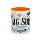 Big Sur Coffee Mug | Travel Destination Souvenir Gift | Accent Color Ceramic 11oz 15oz