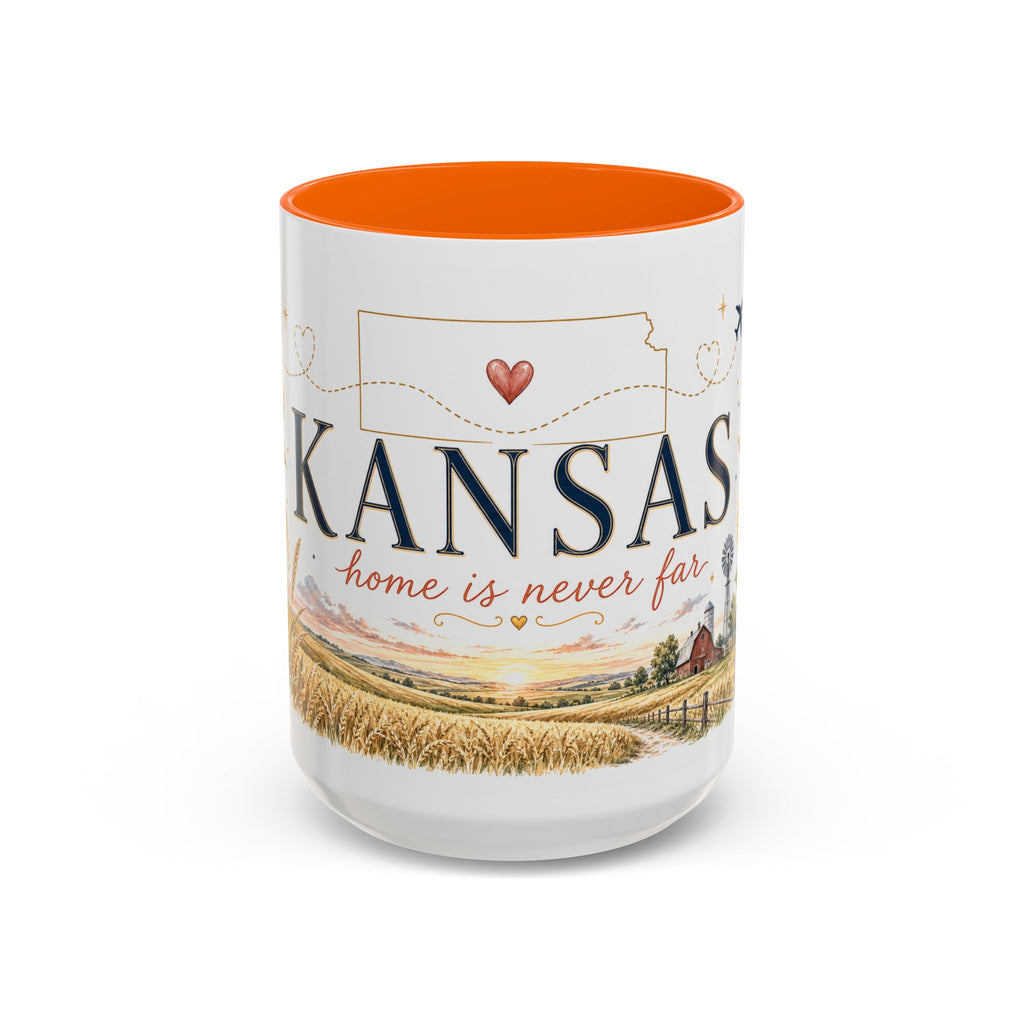 Kansas Home State Mug | Sunflower Prairie Landscape Coffee Cup