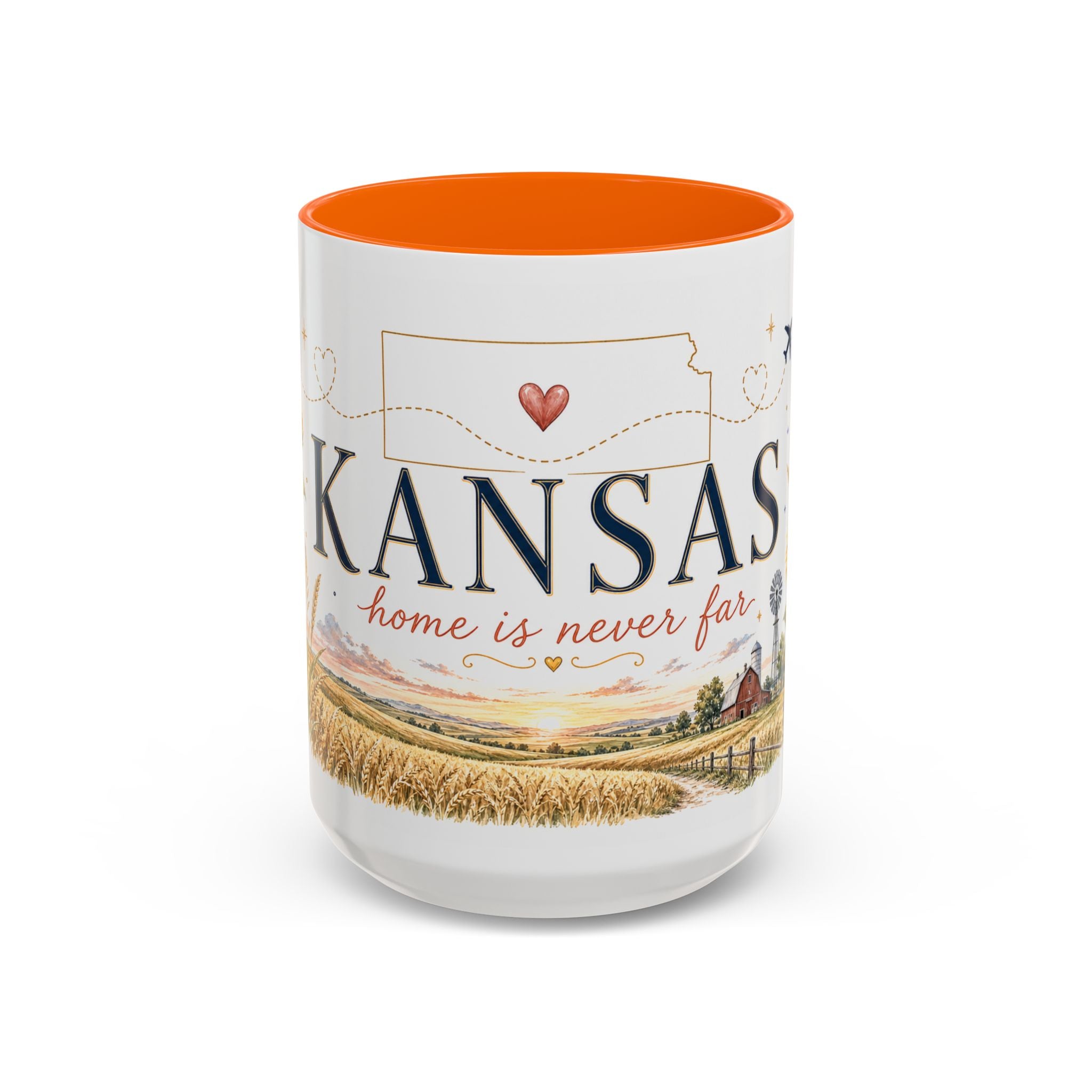 Kansas Home State Mug | Sunflower Prairie Landscape Coffee Cup