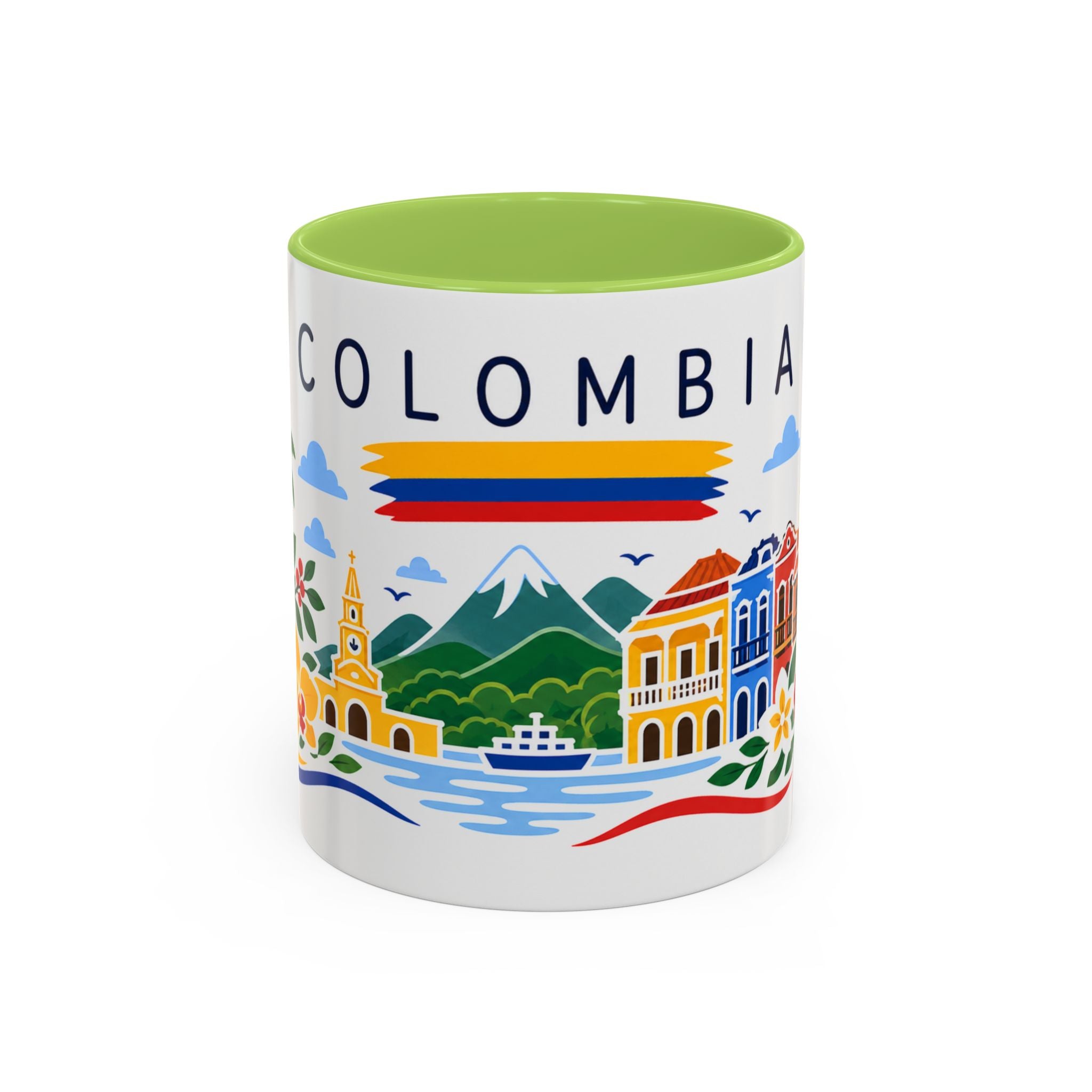 Colombia Coffee Mug | Travel Souvenir Accent Mug | Country Gift Ceramic Cup 11oz 15oz