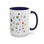 Nashville Christmas Mug | Watercolor City Souvenir, Acoustic Guitar, Harmonica (11oz 15oz)