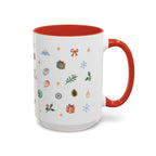 Seattle Christmas Mug | Watercolor Travel Souvenir | Holiday Gift | Accent Ceramic Coffee Cup 11oz 15oz
