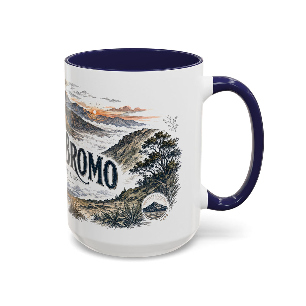 Mount Bromo Mug, Indonesia Travel Souvenir, Bucket List Gift, Accent Ceramic Coffee Mug 11oz 15oz