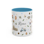 Rome Christmas Mug | Watercolor City Souvenir | Ceramic Coffee Cup