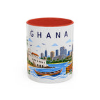 Ghana Coffee Mug | Travel Souvenir Accent Mug | Place Gift Ceramic Cup 11oz 15oz