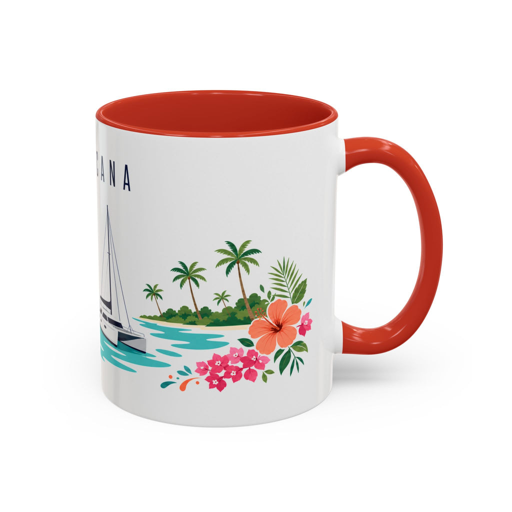 Punta Cana Coffee Mug | Dominican Republic Travel Souvenir | Porcelain Decal City Gift | 11oz 15oz Accent Mug