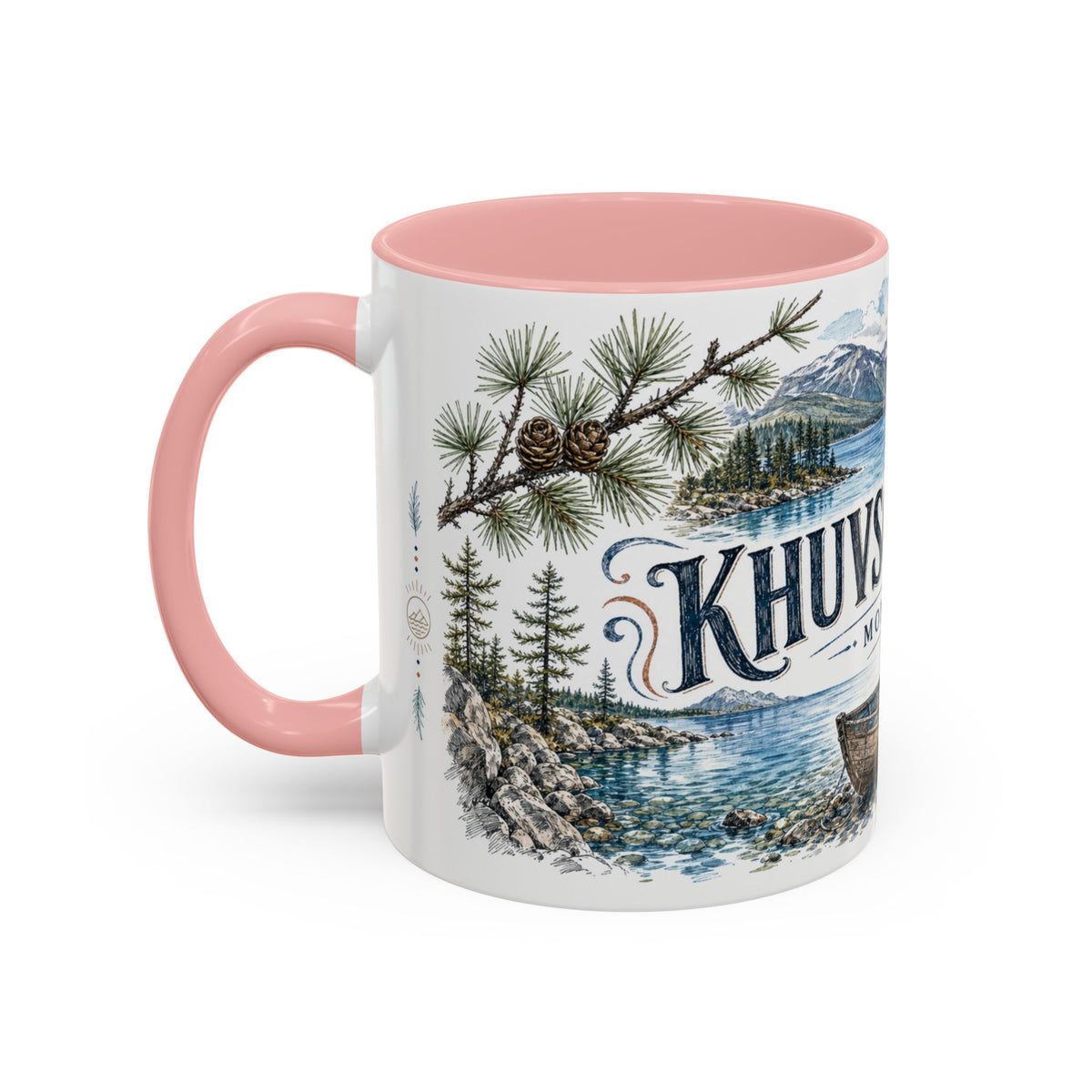Khuvsgul Lake Mug, Mongolia Travel Souvenir, Bucket List Gift, Accent Ceramic Coffee Mug 11oz 15oz
