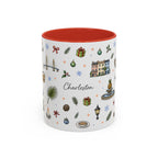 Charleston Christmas Mug | Watercolor City Souvenir, Holiday Travel Gift (11oz/15oz)
