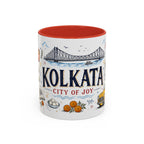 Kolkata Coffee Mug | India Souvenir Travel Gift | Accent Color Ceramic 11oz 15oz