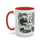 Queen Charlotte Sound Coffee Mug | Travel Destination Souvenir Gift | Accent Color Ceramic 11oz 15oz