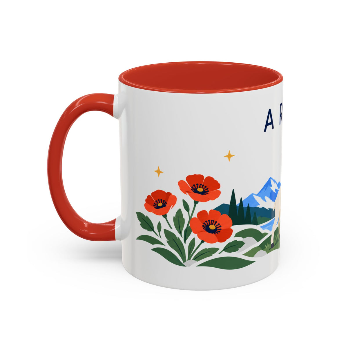 Aries Zodiac Coffee Mug | Ram and Floral Design | Astrology Birthday Gift | 11 oz 15 oz Ceramic Accent Mug
