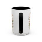 Delaware State Map Mug | Botanical Beach Accent Coffee Cup (11oz/15oz)