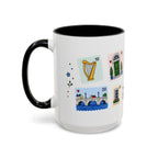Dublin Coffee Mug | Postage Stamp Collage Mug | Travel Souvenir Accent Cup 11oz 15oz