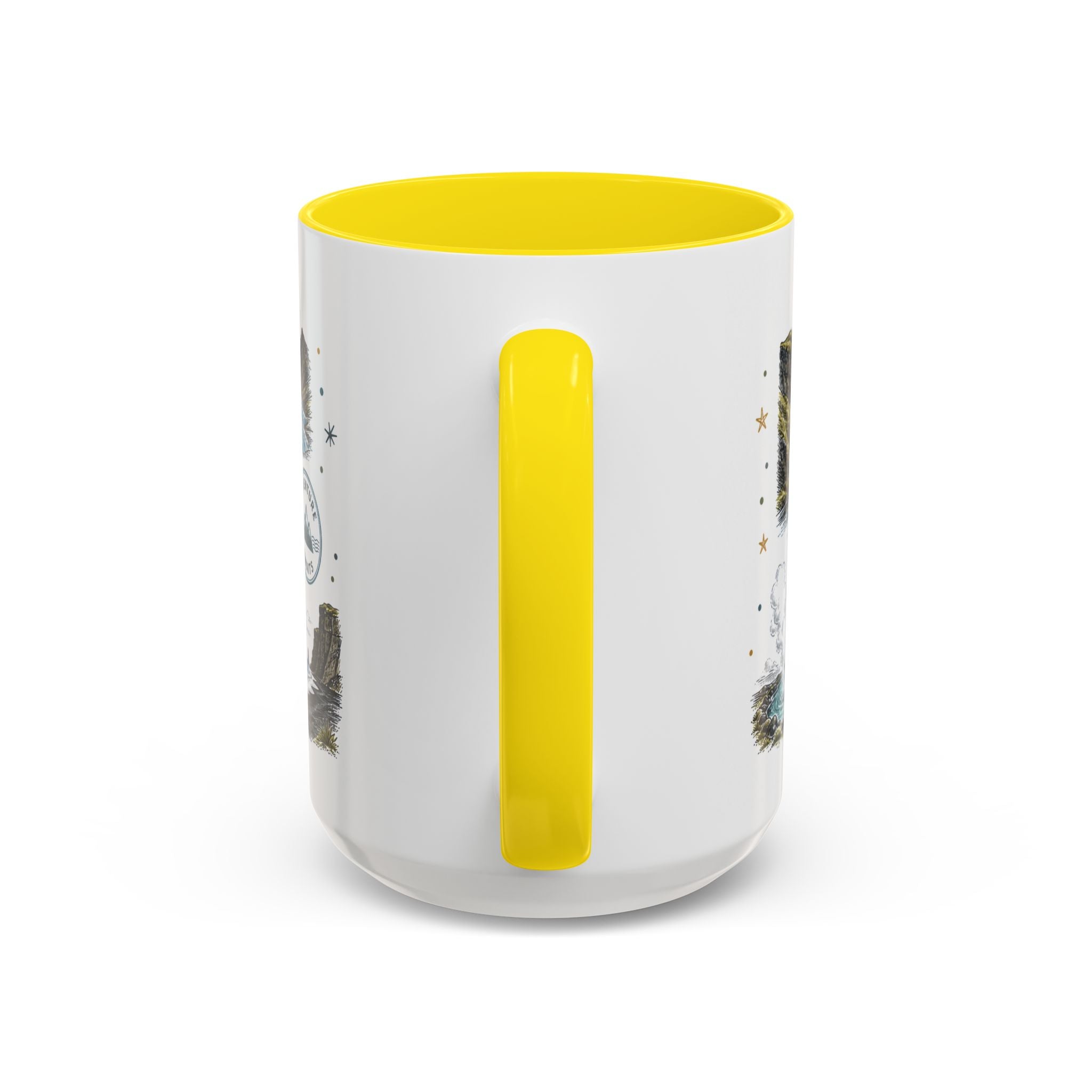 Iceland Ring Road Coffee Mug | Travel Destination Souvenir Gift | Accent Color Ceramic 11oz 15oz