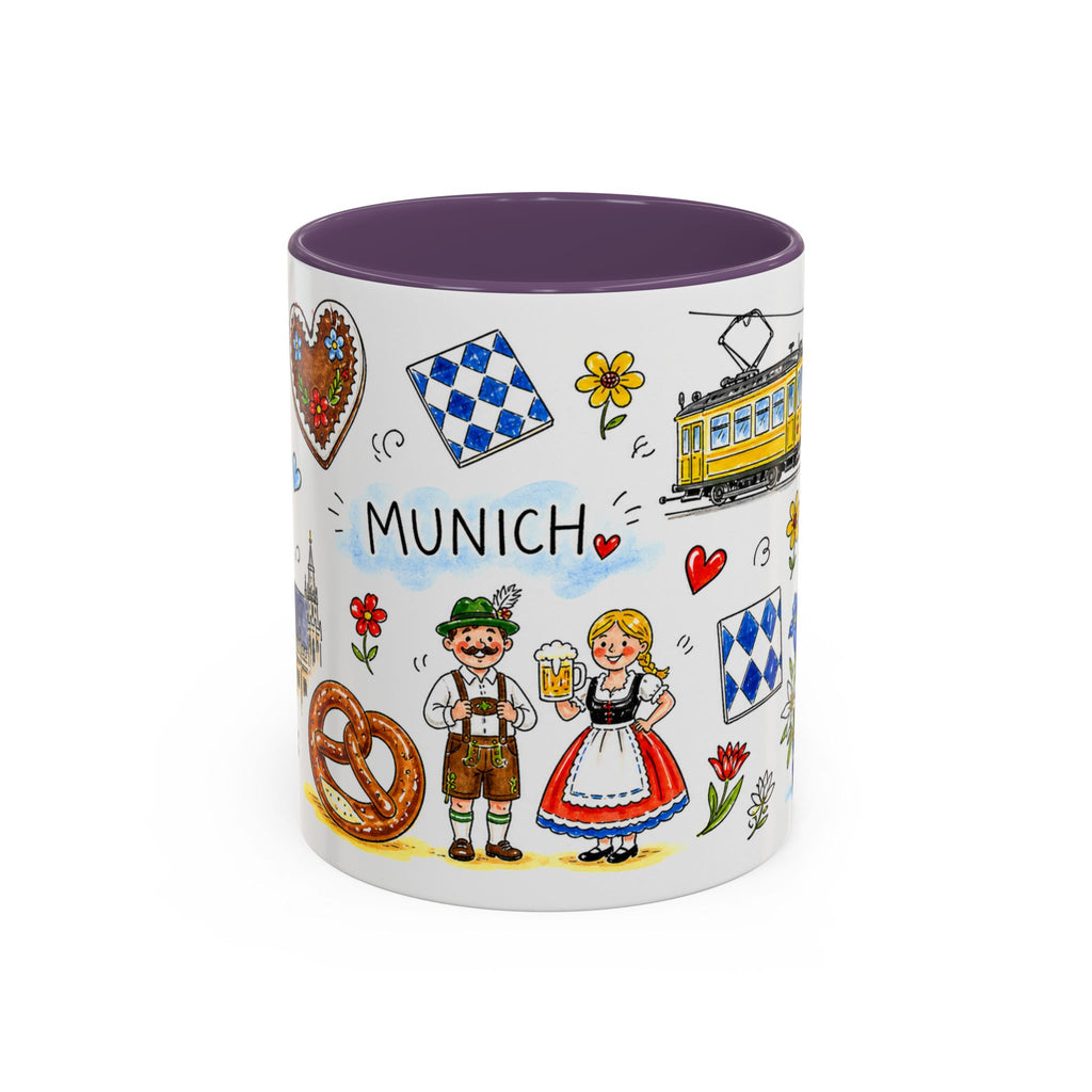 Munich Travel Mug | European City Souvenir Accent Coffee Mug | 11oz 15oz Ceramic Cup