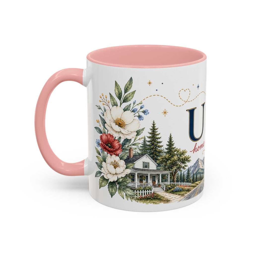 USA Home Country Mug | Moving Away Gift | Long Distance Friendship | 11 oz 15 oz Accent Mug