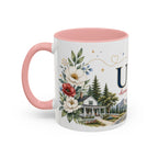 USA Home Country Mug | Moving Away Gift | Long Distance Friendship | 11 oz 15 oz Accent Mug