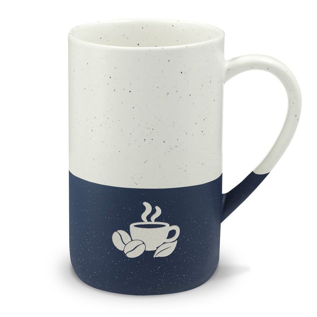 Coffee Morning Engraved Speckled Ceramic Mug, 13oz, Minimalist Coffee Cup, Gift for Nature Lovers