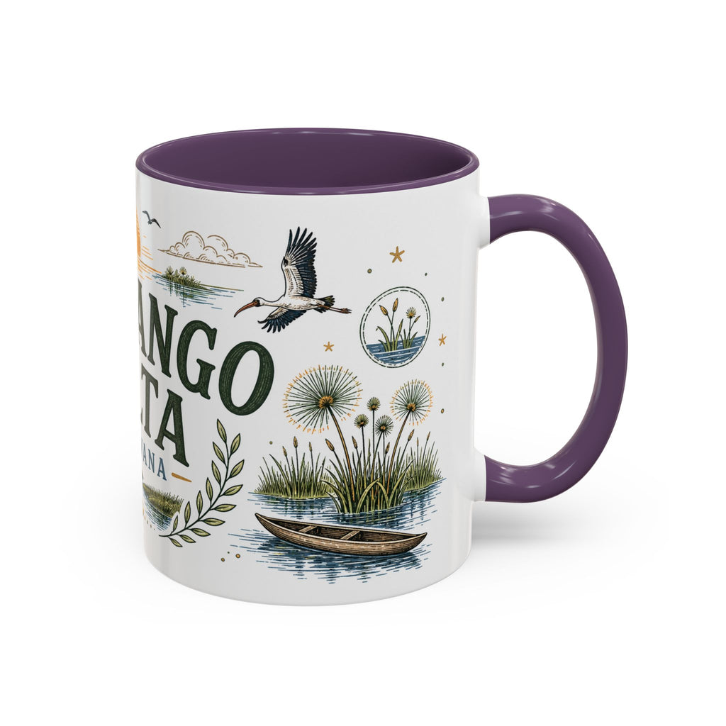 Okavango Delta Coffee Mug | Travel Destination Souvenir Gift | Accent Color Ceramic 11oz 15oz
