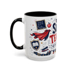 Super Teacher Coffee Mug | All Heroes Wear Capes Teacher Gift | Accent Color Ceramic 11oz 15oz