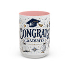 Congrats Graduate Coffee Mug | Class of 2026 Graduation Gift | Accent Color Ceramic 11oz 15oz