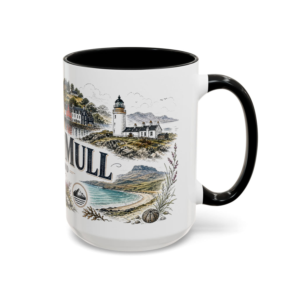 Isle of Mull Mug, Scotland Travel Souvenir, Bucket List Gift, Accent Ceramic Coffee Mug 11oz 15oz