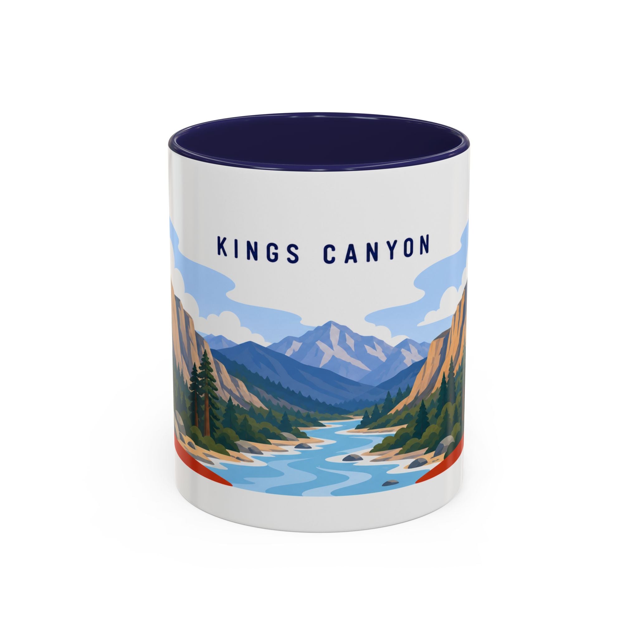 Kings Canyon National Park Coffee Mug | Solid Color Block Park Souvenir | 11oz 15oz Accent Mug