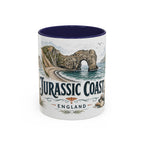 Jurassic Coast Mug, England Travel Souvenir, Bucket List Gift, Accent Ceramic Coffee Mug 11oz 15oz