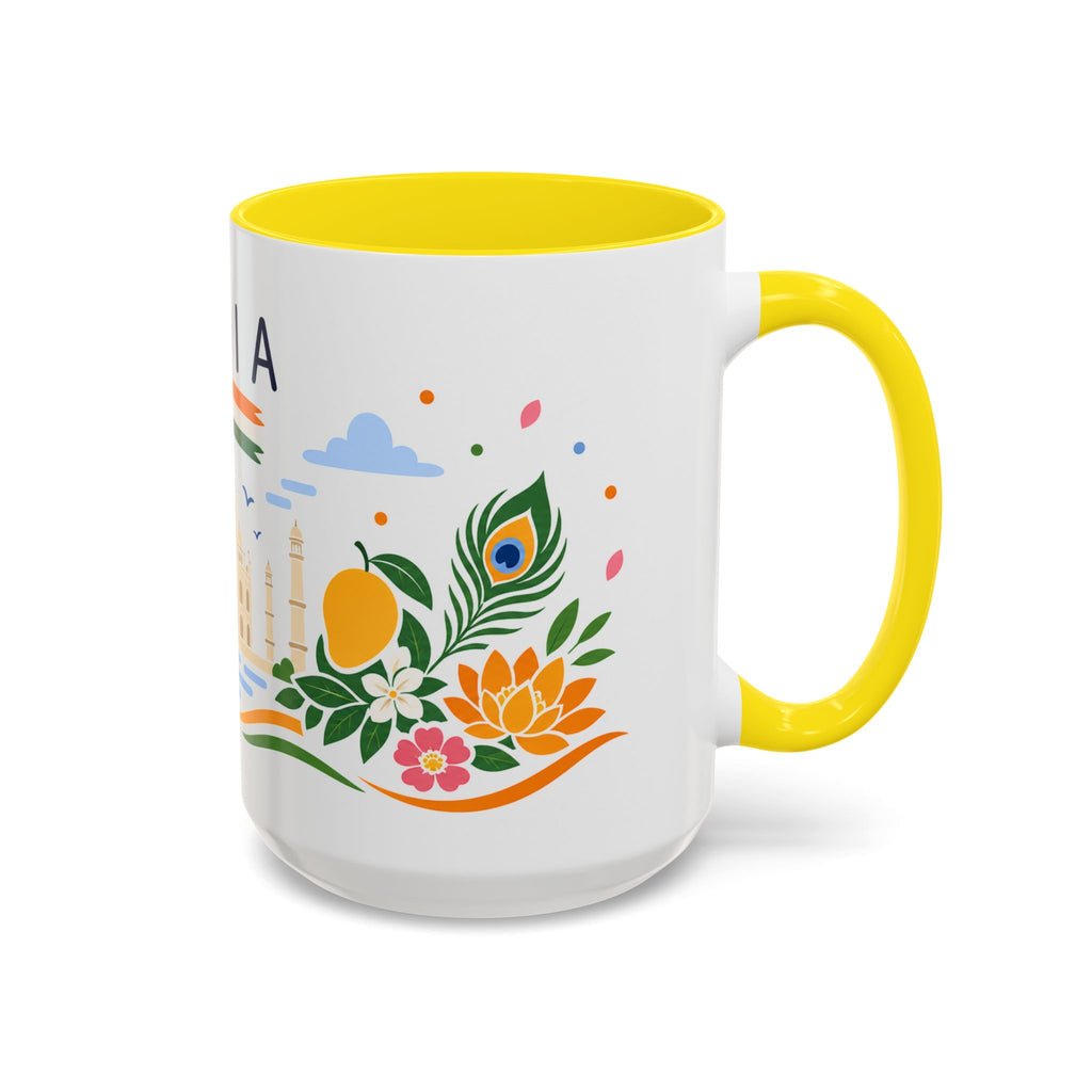 India Coffee Mug | Travel Souvenir Accent Mug | Country Gift Ceramic Cup 11oz 15oz