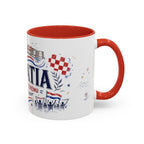 Croatia Soccer Coffee Mug | World Cup Fan Gift | Accent Color Ceramic 11oz 15oz Match Day Cup