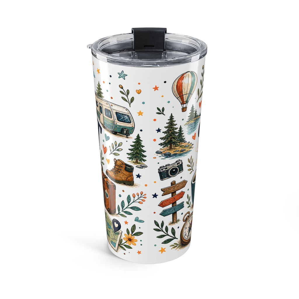 Retirement Plan Coffee And Adventures 20oz Tumbler | Travel Retirement Gift | Insulated Stainless Steel Travel Cup