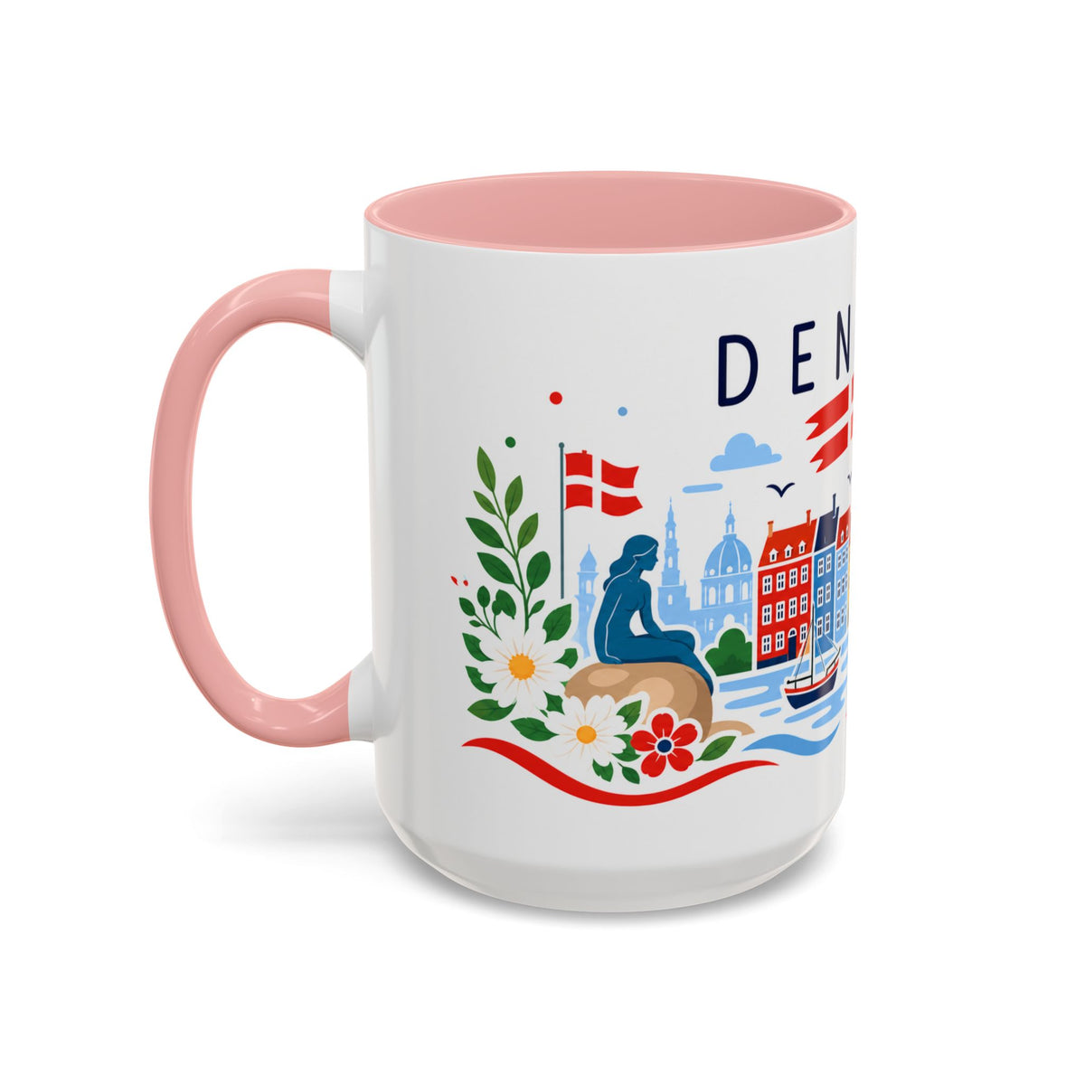 Denmark Coffee Mug | Travel Souvenir Accent Mug | Country Gift Ceramic Cup 11oz 15oz