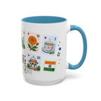 Jaipur Coffee Mug | Postage Stamp Collage Mug | Travel Souvenir Accent Cup 11oz 15oz