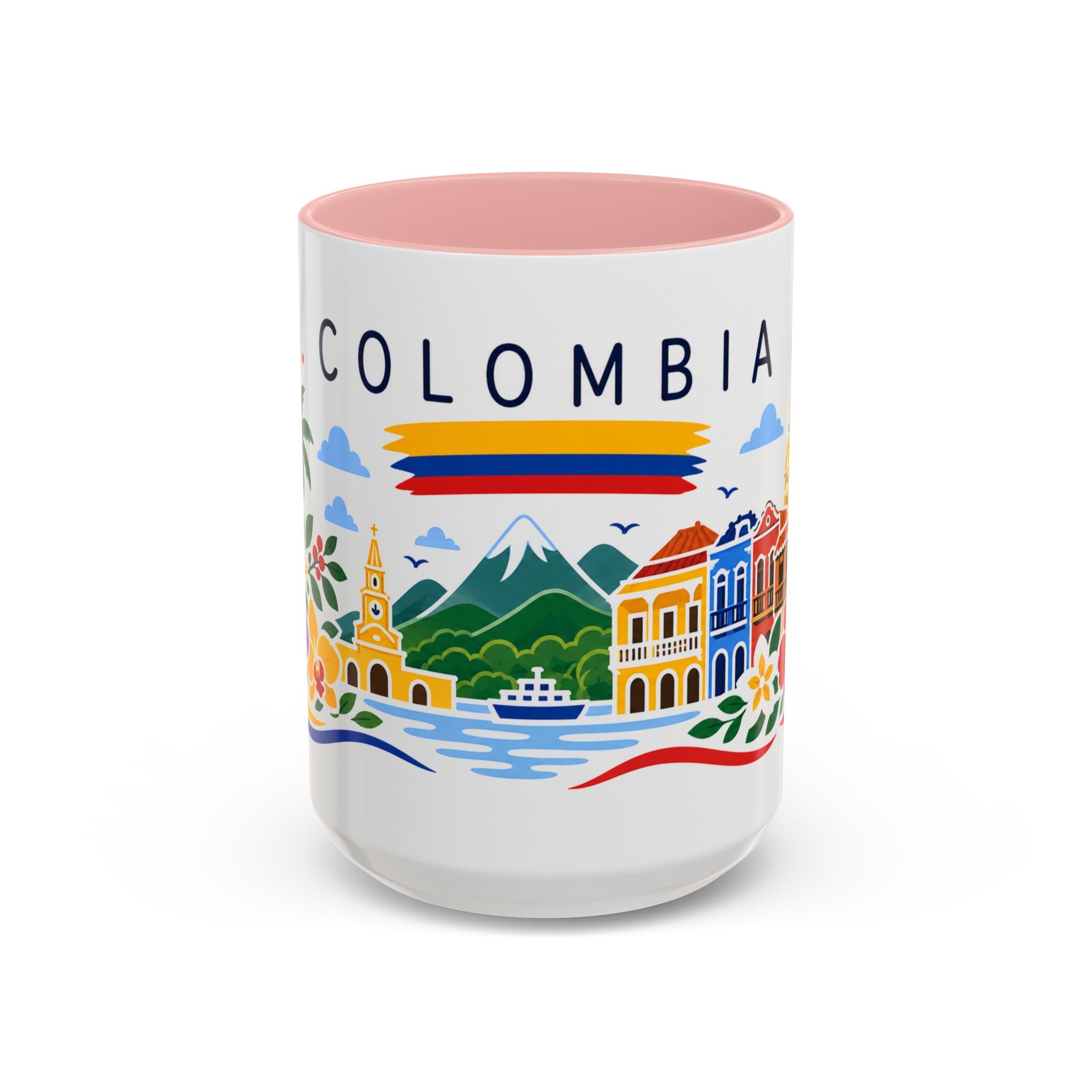 Colombia Coffee Mug | Travel Souvenir Accent Mug | Country Gift Ceramic Cup 11oz 15oz
