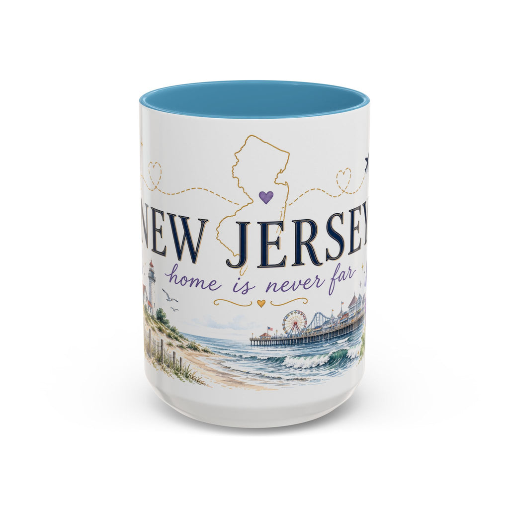 New Jersey Home State Mug | Moving Away Gift | Long Distance Friendship Coffee Cup | 11oz 15oz Accent Mug
